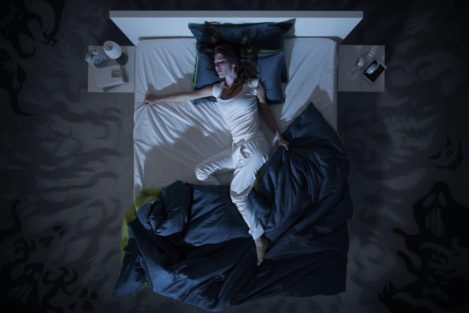 woman with sleeping problems